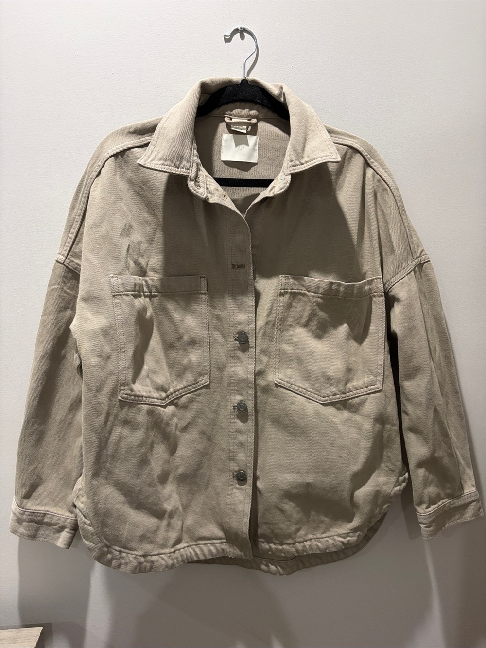 Light Green Oversized Utility Shirt Jacket - Women